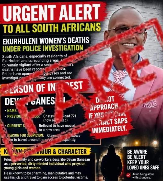 Police warn against false suspect images in Kempton Park killings - IOL
