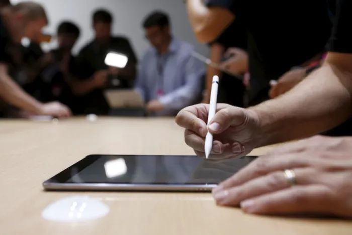 The Apple Pencil is displayed during an Apple media event in San Francisco, California, September 9, 2015. Picture: Beck Diefenbach