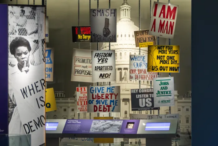 Social movements that shaped the United States are explored inside the National Museum of American History, as seen last year. 