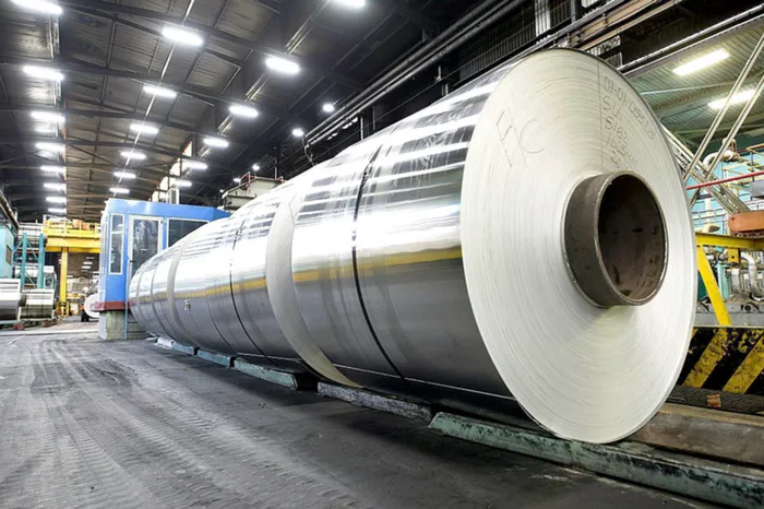 An aluminium coil is seen inside a Hulamin factory. Picture: Supplied