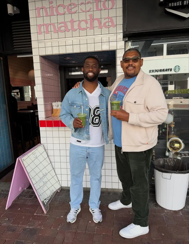 Siya Kolisi and Omar Benson Miller link up in Cape Town