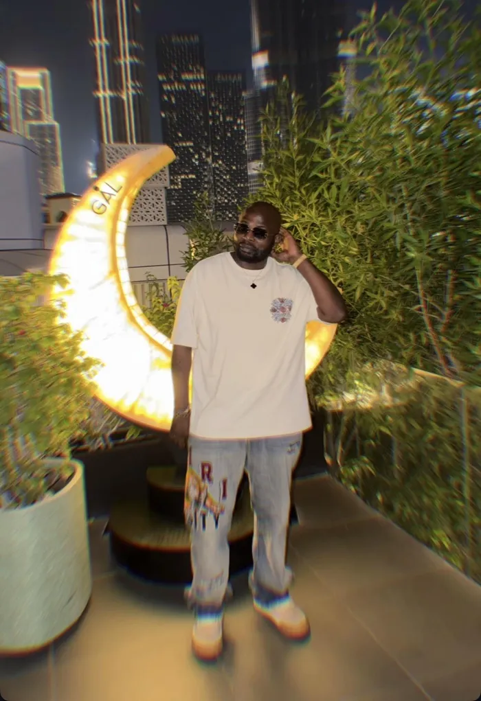 DJ Maphorisa enjoys a night out relaxing at a restaurant in Dubai. 