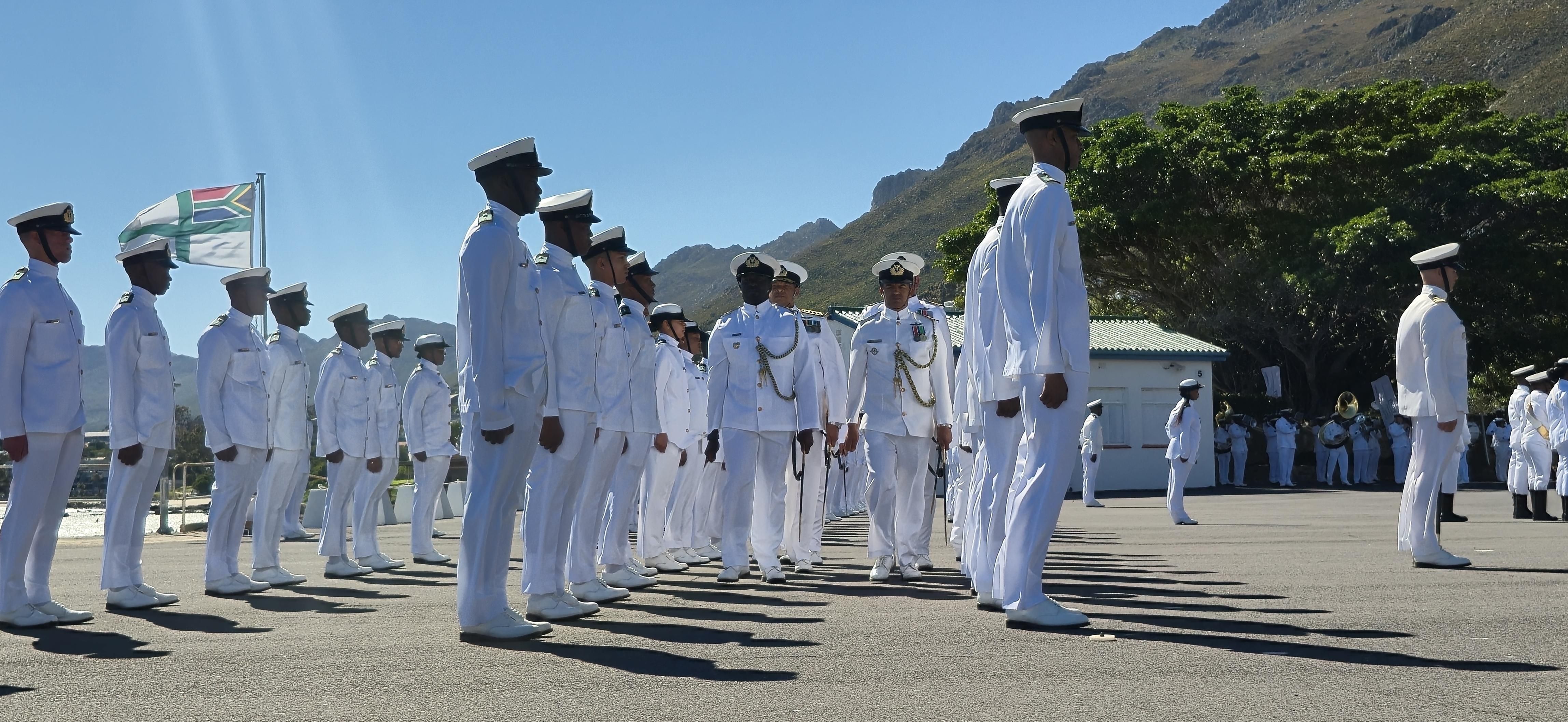 Celebrating the South African Navy's new officers at Gordon’s Bay