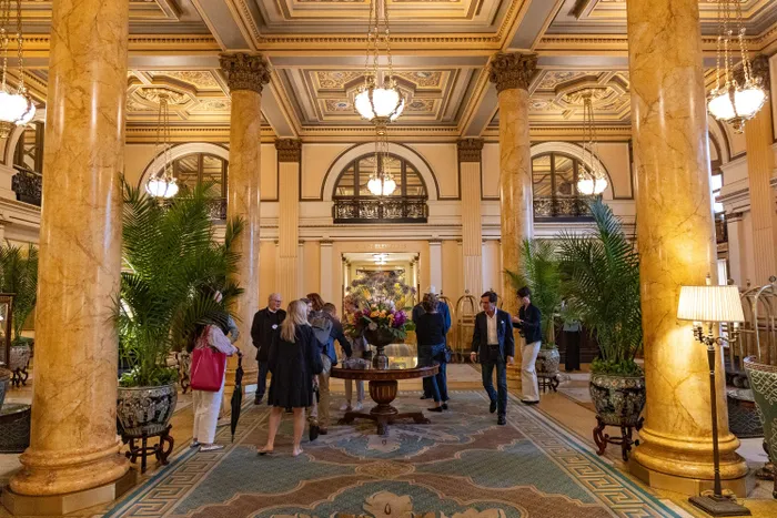 The lobby of the Willard, where Watson has worked since 2006. 