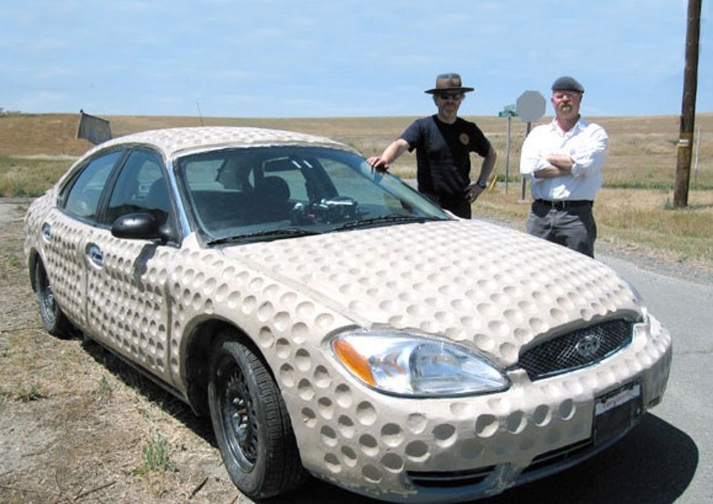 Why a dimpled car burns less fuel