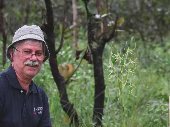 UKZN’s Professor Benny Bytebier in the field in Zambia. Bytebier is playing a key role in establishing and expanding the Western Indian Ocean Island Herbarium Network and in facilitating the digitisation of their collections.