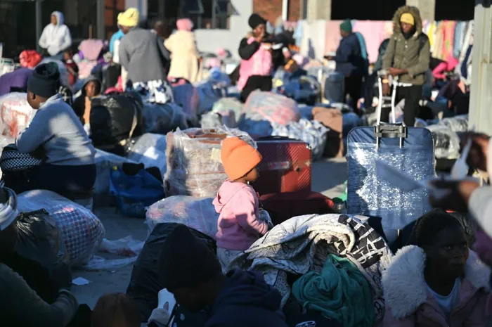 Temporary tents have been erected at the Epping Home Affairs office as thousands of foreign nationals flock in from around the Western Cape.