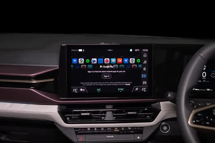 The Tekton features Google-powered infotainment.