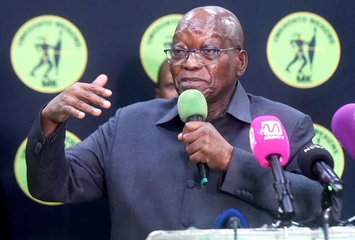 uMkhonto we Sizwe Party president Jacob Zuma 