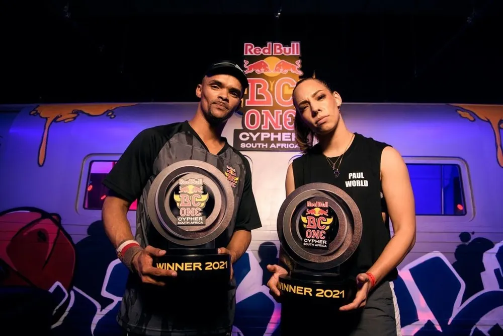 B-boy Benny and B-girl Courtnae Paul – Winners of the Red Bull BC One South Africa National Final 2021. Picture: Tyrone Bradley/Red Bull Content Pool