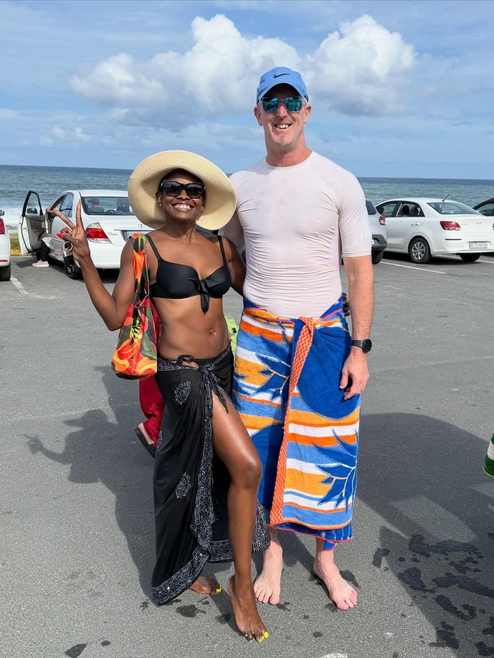 Inside Matthew Booth and Bongani Mthombeni's blended family beach vacation