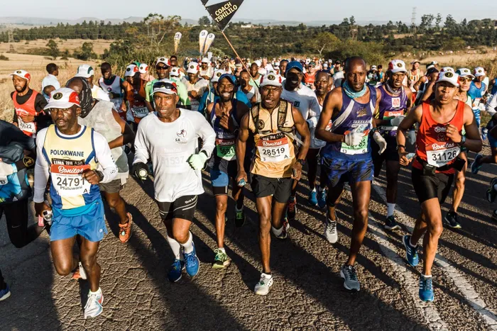 FILE. South Africa’s passion for ultra-marathons, epitomised by the prestigious Comrades Marathon, highlights the nation’s unique sporting culture where resilience and perseverance are celebrated above all else. Picture: RAJESH JANTILAL / AFP