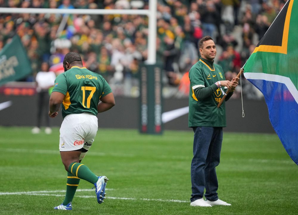 Springbok prop Ox Nche shrugs off All Black scrum complaints in his 50th milestone Test