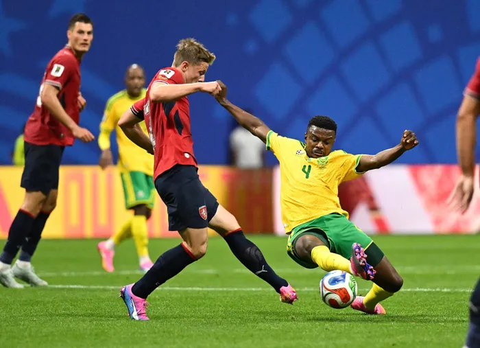 Key midfielder Teboho Mokoena is suspended for Thursday's must-win World Cup decider against South Korea. Photo: IANS