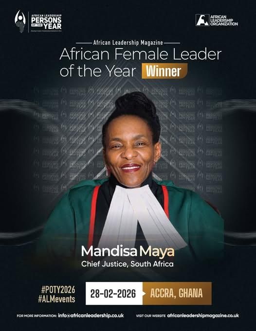 Chief Justice Mandisa Maya distances herself from African Female Leader of the Year Award
