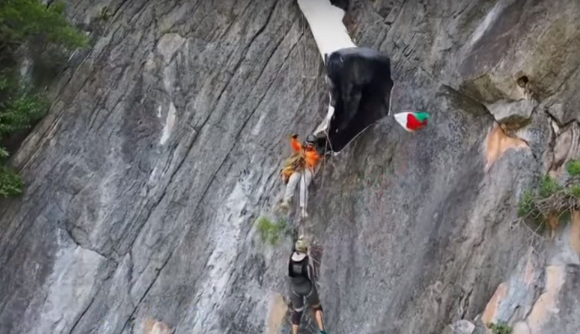 WATCH BASE jumper saved from Thai cliff after parachute snags on rocks