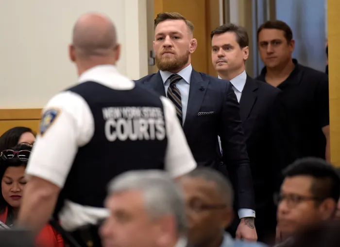 Conor McGregor appeared in the Brooklyn Supreme Court in New York on Thursday and said he regretted his actions. Photo: R. Umar Abbasi/REUTERS