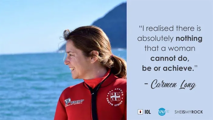 Carmen Long is the first woman in the National Sea Rescue Institute’s (NSRI) illustrious history to qualify as a Class 1 coxswain.