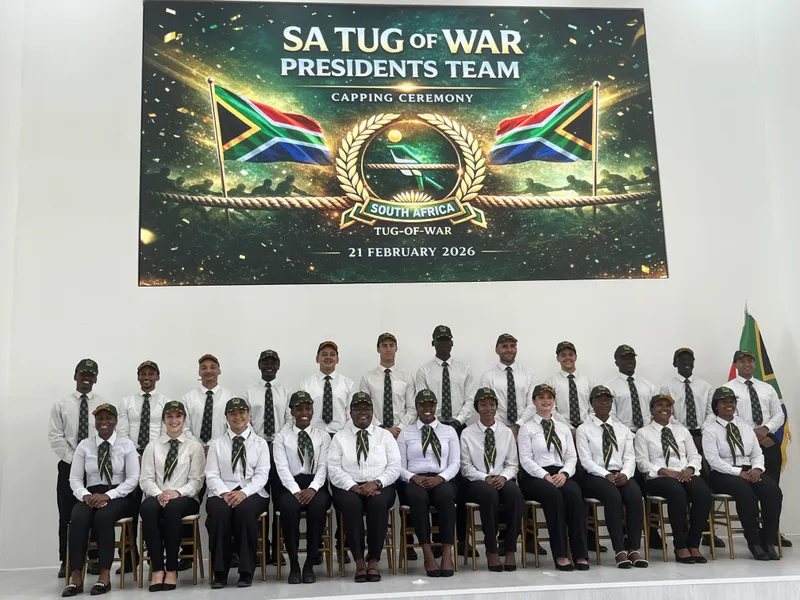 South Africa's indoor tug-of-war team celebrated in Cape Town ahead of World Championships