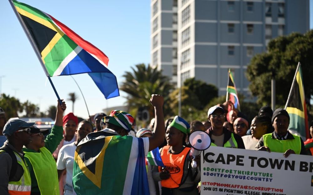 Protesters march through Sea Point calling for stricter immigration enforcement