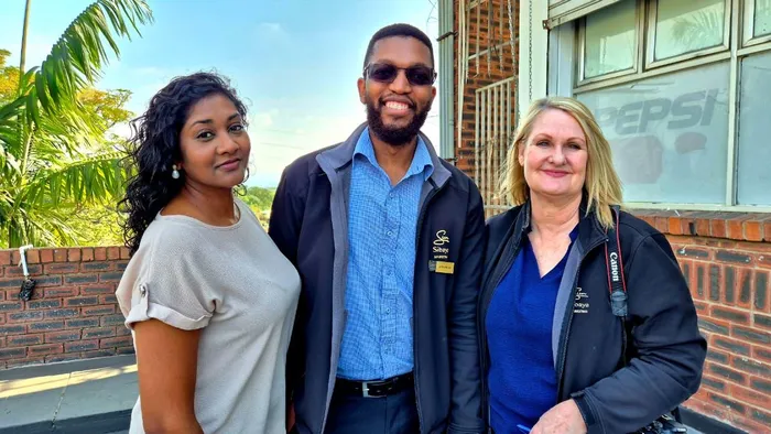 Sheralle David, from left, Lindo Ncube and Tracy Bamber. 