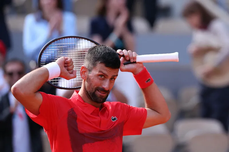 Serbia's Novak Djokovic celebrates another victory