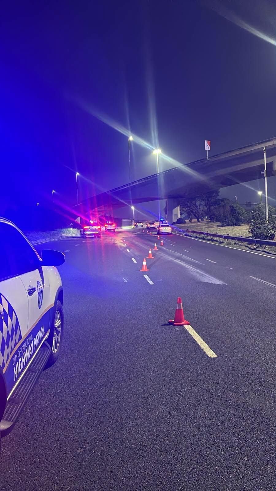 Three arrested after alleged street race ends in N1 patrol-vehicle crash - IOL