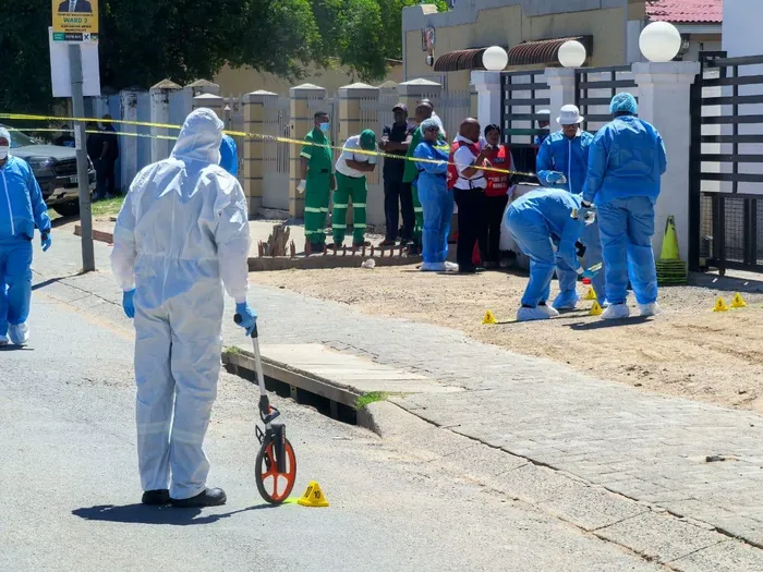 Police have launched a double murder investigation after twin brothers and Ekhayeni Lounge Bar owners Kegomodicoe and Keabecoe Lekone were gunned down inside their Ford Ranger in Bochabela, Bloemfontein, on Wednesday morning.