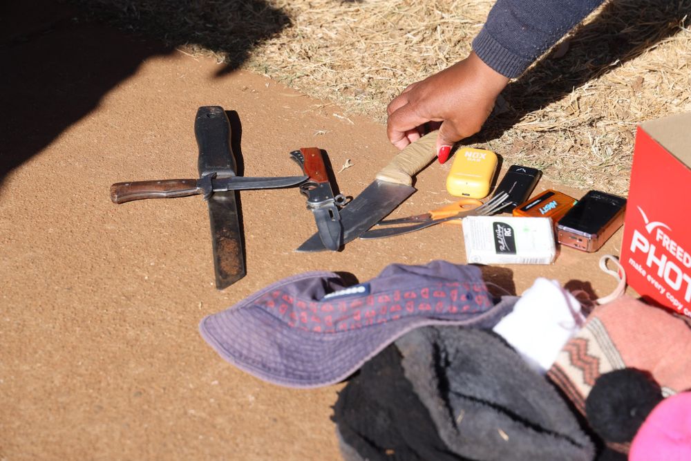 LOOK: Knives, fork, and vapes seized during school safety operation in one ...