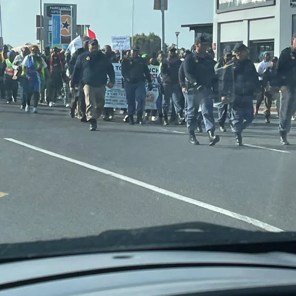 Police in Cape Town say a protest march against undocumented migration in the Parklands area on Saturday remained lawful and under control