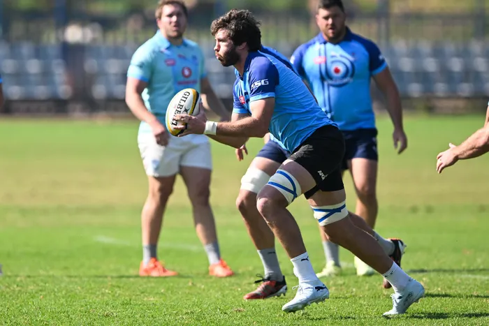 Ruan Nortje of Vodacom Bulls during the United Rugby ChampionshipTraining Session at Loftus Versfeld Stadium in Tshwane. 