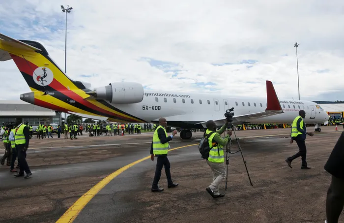 Uganda on Tuesday relaunched its national carrier, Uganda Airlines, hoping to take a slice of the East African aviation business. Photo: (AP Photo/Ronald Kabuubi, File)