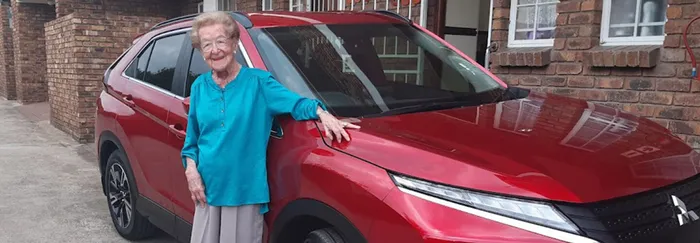 100-year-old NSRI supporter, Lilian Mallet, walked away with two brand new Mitsubishi cars at institute’s Four Car Competition. Photo: NSRI