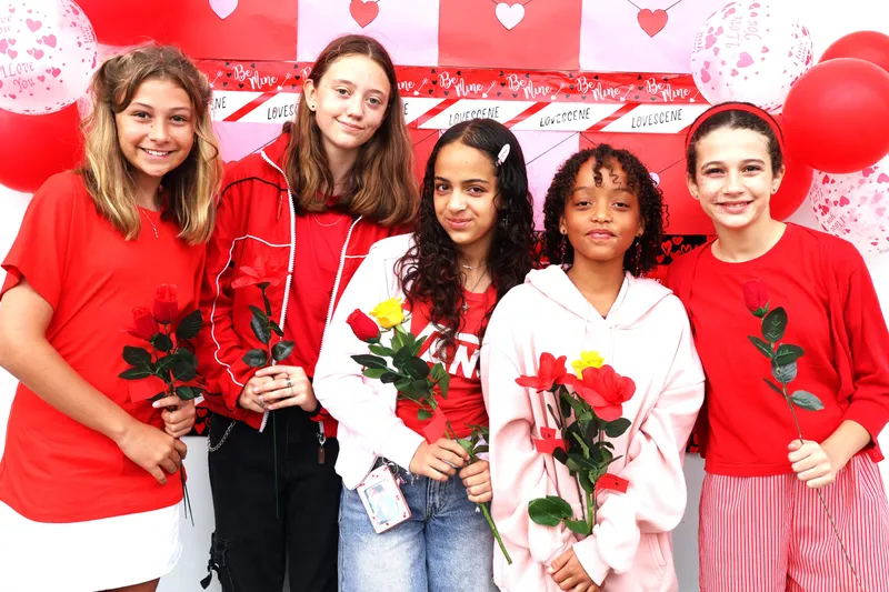 Cannons Creek Independent School pupils celebrate Valentine's Day with vibrant outfits