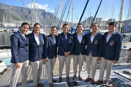 Indian all-women defence crew docks in Cape Town en route to circumnavigation finale