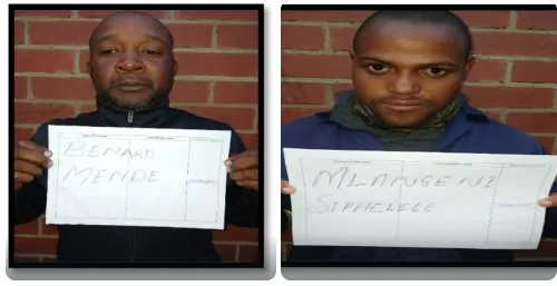 Siphelele Mlangeni, 26, and Bennet Mendi, 42, were convicted of illegal mining and contravening the Immigration Act 