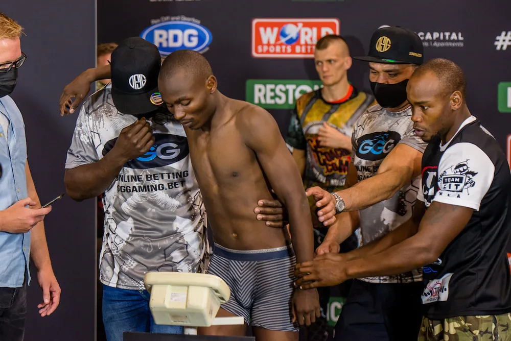 There were concerns regarding Nkazimulo Zulu's health at the EFC91 weigh-ins