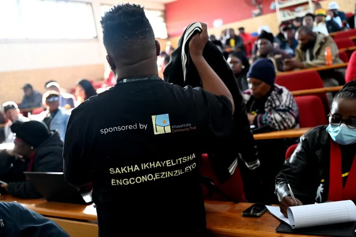 Community members attended the KDF conference under a slogan calling for the rebuilding of Khayelitsha through unity, development and community participation.