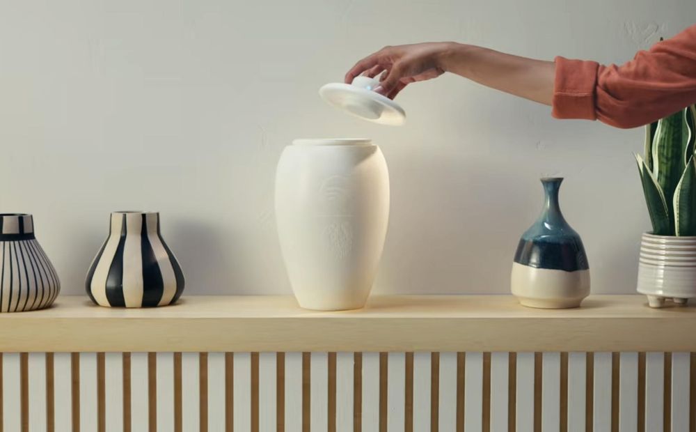 Spotify and Liquid Death unveil the Eternal Playlist Urn: A burial urn with a bluetooth speaker