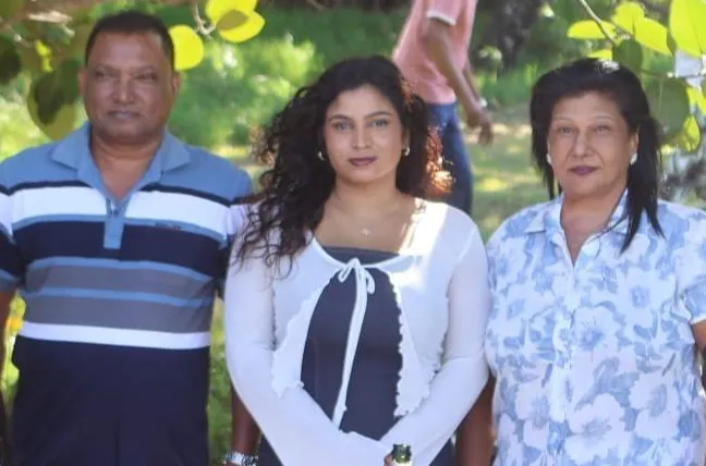 The Dhanapal family. From left: Chanders, Tia and Shirley.