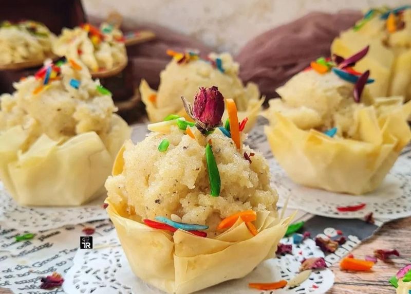 Burfee Sojee Baklava Cups