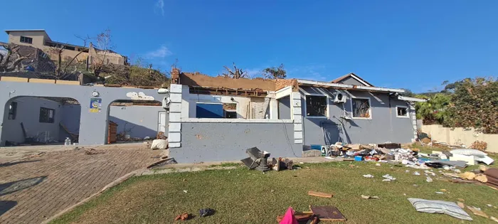 The home after the tornado. 
