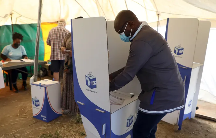 Gauteng Premier David Makhura casts his vote for the local government elections at Phelina Middle School in Centurion. Picture: Oupa Mokoena/African News Agency (ANA)