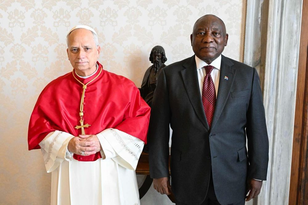 Ramaphosa tells Pope Leo XIV: ‘To many, it seems easier to fund wars than to invest in peace’
