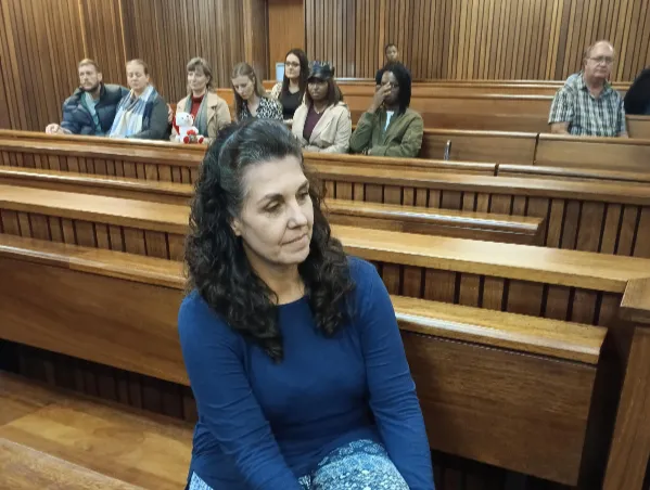Midwife Yolande Maritz Fouchee shortly before she was sentenced on Thursday.