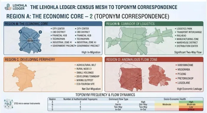 A geography of the mesh showing unequal siphon among different regions in South Africa, which is causing stagnant economic growth and a failure of the social contract.