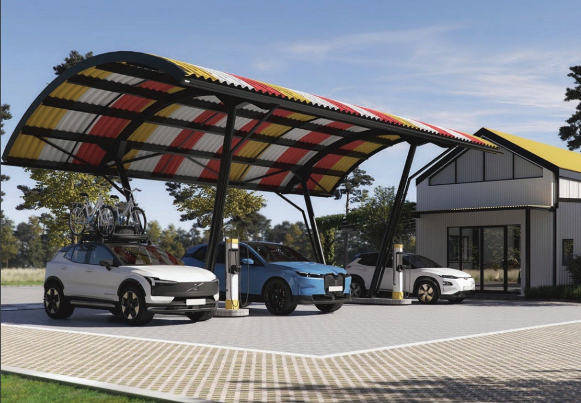 Apartment With Off Grid Electric Vehicle Charging photo