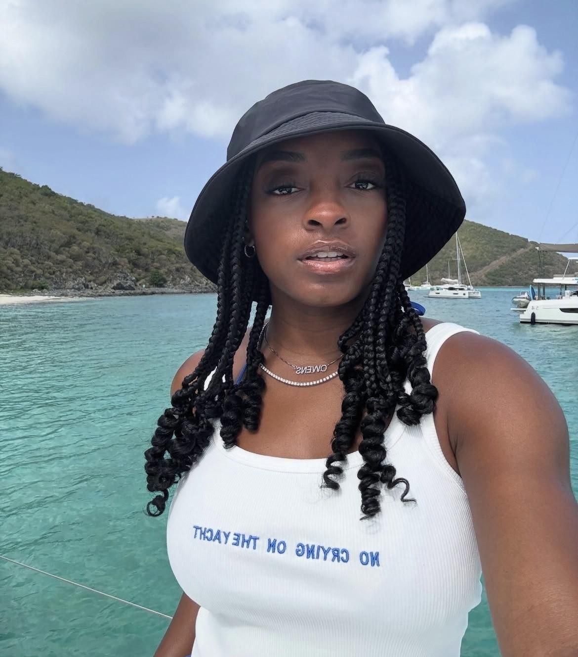 Simone Biles soaks up the sun: stunning vacation moments from the British Virgin Islands