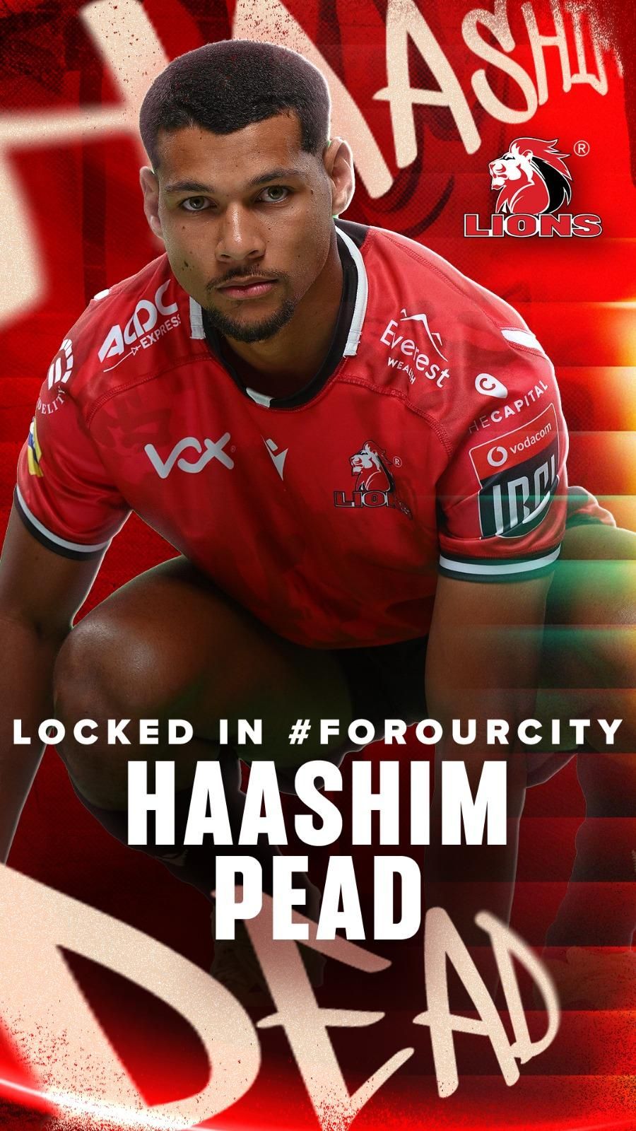 Lions secure 'next Dupont': Junior Bok star Haashim Pead signs long-term deal