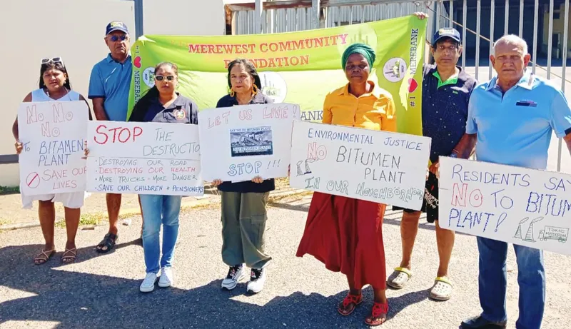WATCH: Merebank residents object to “toxic” bitumen plant